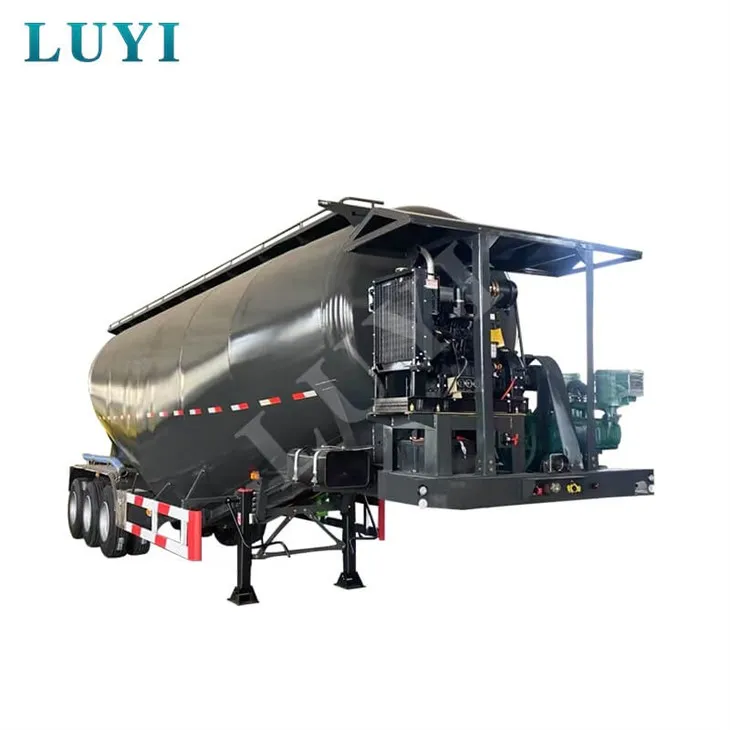 3-aksel 35-kubikmeter sort cementtank sættevogn