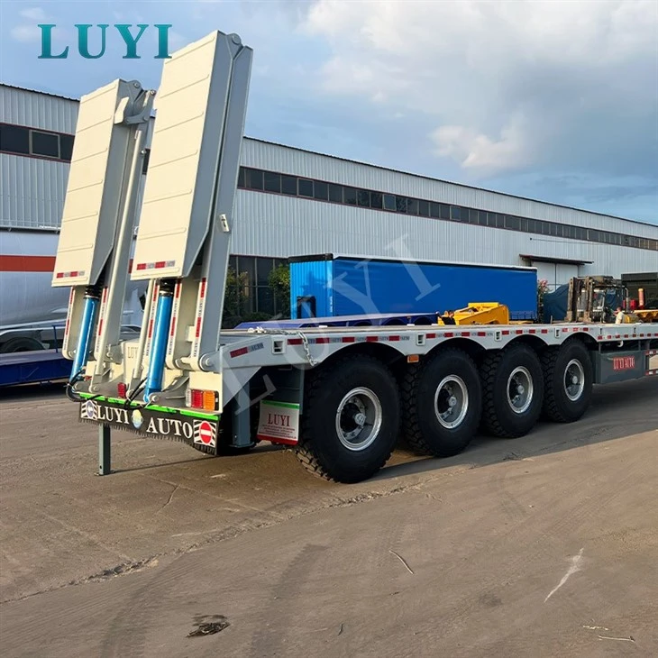 4‑Axle RGN Pull‑out Extendable Lowboy Semi Trailer high quality