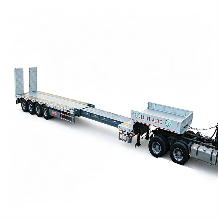 4-akslet RGN udtrækkelig udtrækkelig Lowboy Semi Trailer