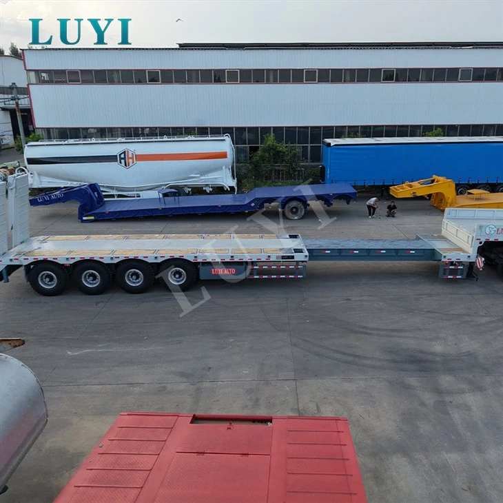 4‑Axle RGN Pull‑out Extendable Lowboy Semi Trailer high quality