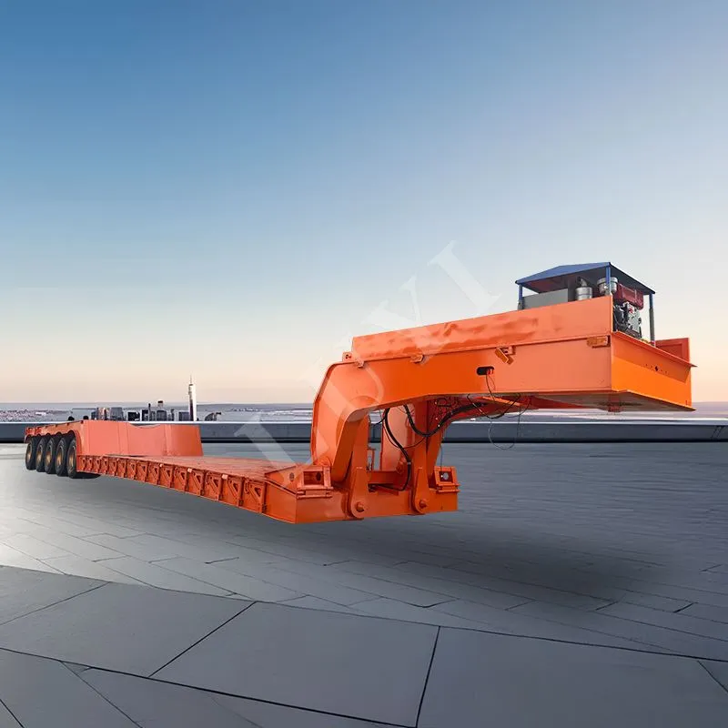 5-akslet aftagelig svanehals Lowboy Sættevogn