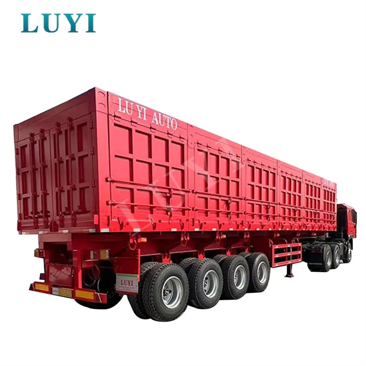 4-akslet sidedump semi trailer til byggeri og minedrift