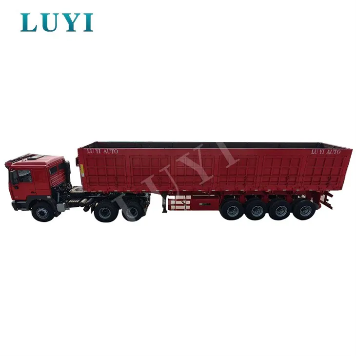 Højstyrke Rød Side Tipper Semi Trailer