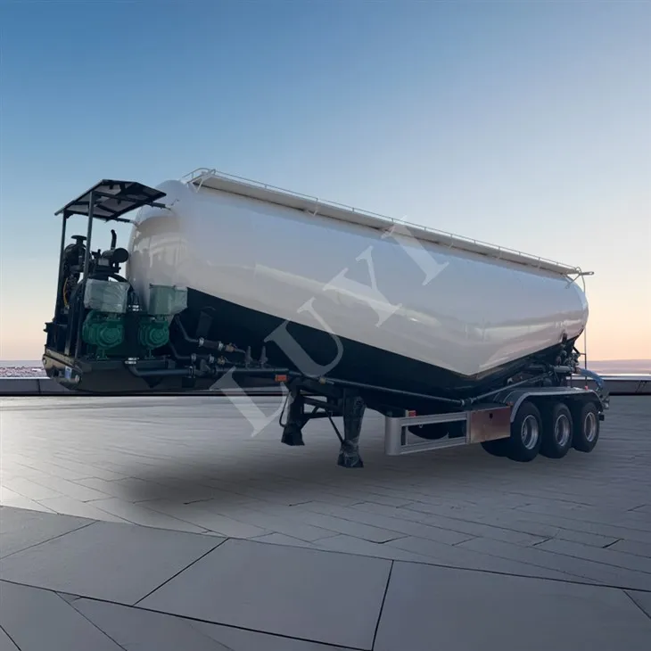 Tre aksel 45 kubikmeter bulk cement tank semi trailer til beton