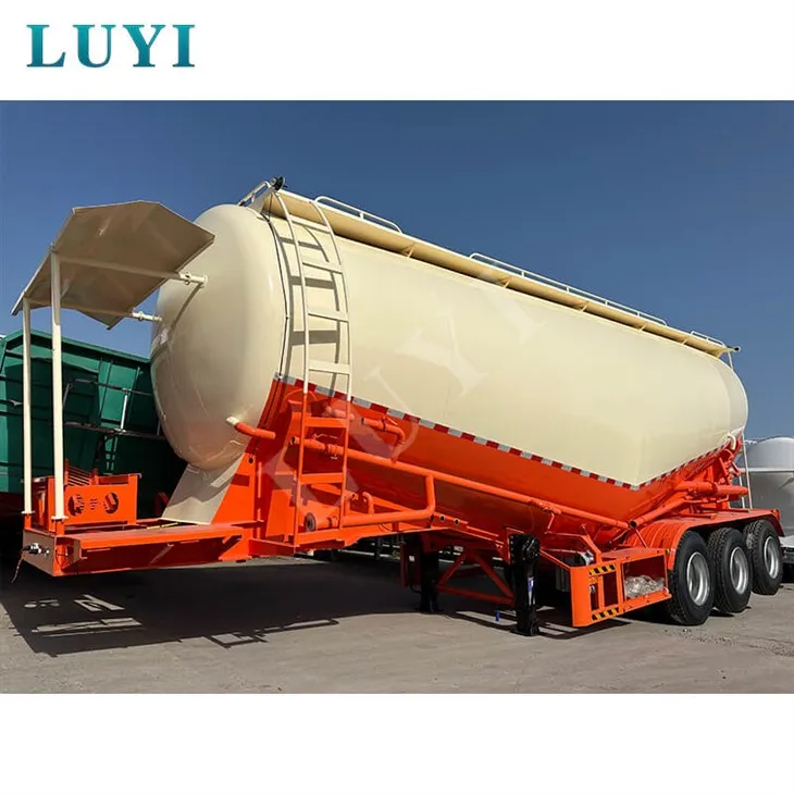 Tre-akslet V-type Dry Bulk Cement Tank Semi-trailer 40-45 CBM